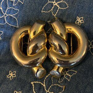 Vintage signed Mimi Di N Knot Belt Buckle Gold Tone 1986